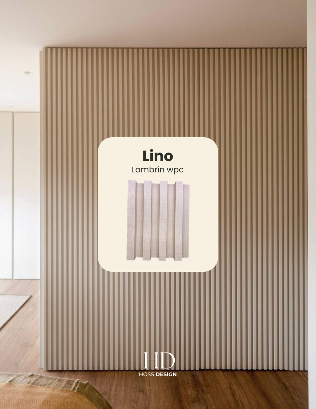 Muestra de Lambrin Lino Instalado