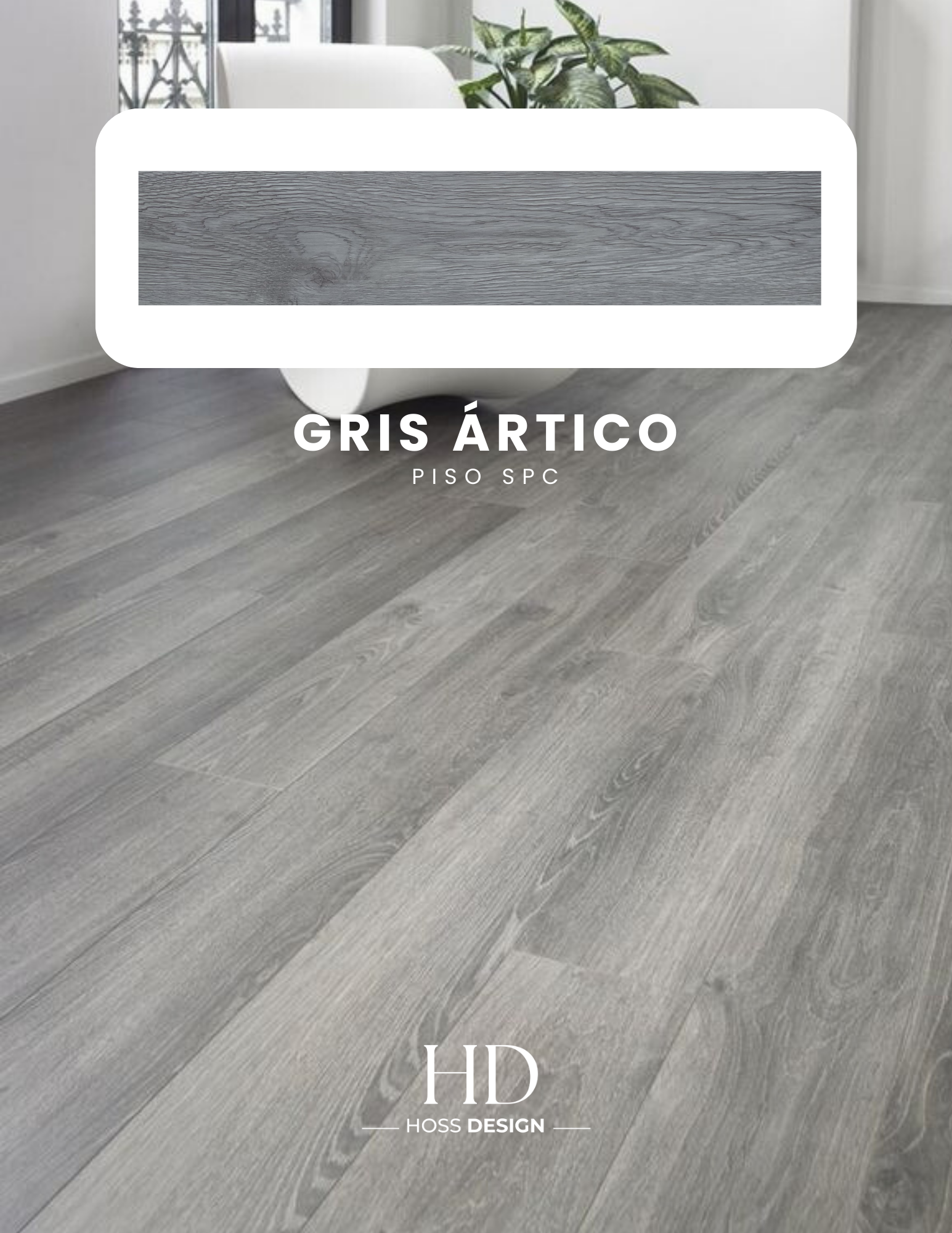 Muestra de piso SPC gris